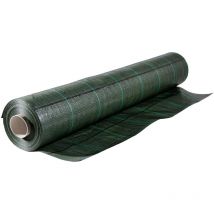 Toile de paillage en polypropylène de 100g/m² avec revêtement anti-UV. Feuille anti-mauvaises herbes pour la protection des plantes et des fleurs du