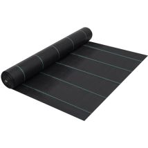 Toile de paillage Noir 1x200 m pp - Vidaxl