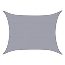 S-giant Toile de protection solaire rectangulaire en tissu 2x3m imperméable à la lumière, avec œillets et cordes, adaptée pour jardin et terrasse