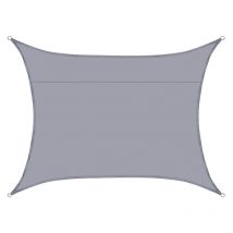 S-giant - Toile de protection solaire rectangulaire en tissu 3x5m imperméable à la lumière, avec œillets et cordes, adaptée pour jardin et terrasse