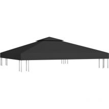 Lexlife - Toile de rechange 3 x 3 m pour pavillon tonnelle tente 2 niveaux 310 g-m2 - Noir