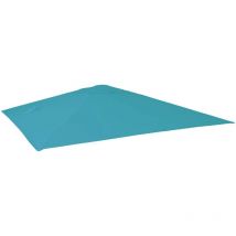 Revêtement de rechange pour parasol de luxe HHG-436 3x3m (Ø4,24m) polyester 2,7kg, turquoise