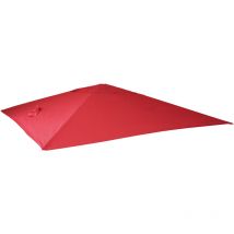 Toile de rechange pour parasol déporté HHG, 3 x 4 m, rouge