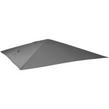 Toile de rechange pour parasol déporté hhg, 3 x 4 m, anthracite