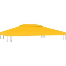 Lexlife - Toile de rechange pour pavillon tonnelle tente 3 x 4 m 2 niveaux 310 g-m2 - Jaune