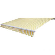 Toile de rechange pour store T792, store à bras articulé toile de rechange 5x3m, Polyester jaune-blanc