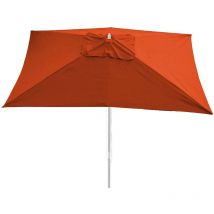 Jamais utilisé] Toîle de remplacement pour Parasol Florida, 3x4m, polyester 6kg, couleur terre cuite