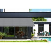 Ici Store - Toile de remplacement pour store banne 4 x 3,5 m Toile Souris 380 x 370 cm