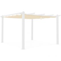 Toile de toit écrue pour tonnelle 3x4m Condate - toile de rechange pergola. toile de remplacement