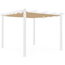 Alice's Garden - Toile de toit beige pour tonnelle 3x3m Condate - toile de rechange pergola. toile de remplacement