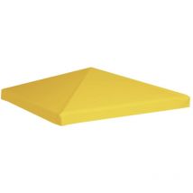 Toile de toit de belvédère 270 g/m² 3x3 m Jaune - The Living Store - Jaune