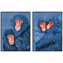 Dkd Home Decor - Toile singes modernes 90 x 4 x 120 cm (2 pièces)