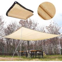 Toile d'ombrage Beige Voile Rectangulaire 90% Résistant Aux uv Respirant et Ombrage pour Serre Pergola Jardin Piscine 3mx3m