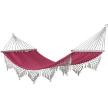 Ac-deco - Hamac à franges - Rialto - 200 x 100 cm - Framboise