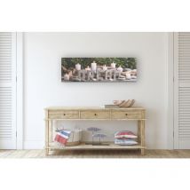 Toile à led Bougies Dream 30 x 90cm Beige, gris, vert
