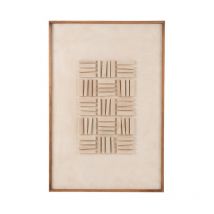 Paris Prix - Toile Murale Encadrée 'John' 82x122cm Naturel
