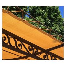 Direct Filet - Toile d'ombrage pergola 4x4 m perméable avec œillets à poser sur une structure Couleur: Beige