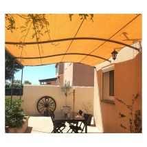 Direct Filet - Toile d'ombrage pergola 6x3 m perméable avec œillets à poser sur une structure Couleur: Beige