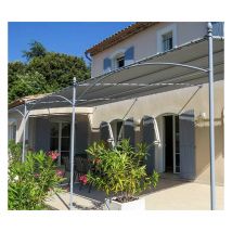 Direct Filet - Toile d'ombrage pergola 6x3 m perméable avec œillets à poser sur une structure Couleur: Gris Métal