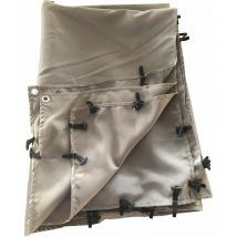 Happy Garden - Toile pour pergola murale 3 × 2,5m nice taupe