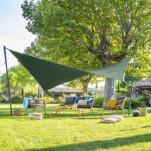 Hesperide - Voile d ombrage rectangulaire Shae vert olive 3x2m en polyester - Hespéride