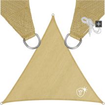 Tectake - Voile d'ombrage triangulaire Triangulaire avec une protection uv 50+