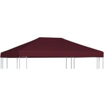 Bonnevie - Toile supérieure de gazebo Rapide à Installer Tonnelle Tente Pavillon - 310 g/m² 3x4 m Bordeaux BV272136