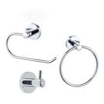 Toilet paper holder set, bathroom accessories include toilet paper holder, towel ring, coat hook