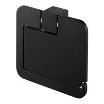 Bisk - Toilet Paper Holder Black with Flap Powder Coated Zamak