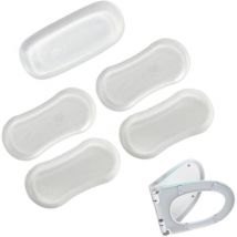 Ymyny - Toilet Seat Pads - 5 Pack Universal Rubber Toilet Seat Cover Self-Adhesive for Home, Hotels and Restaurants, Toilet Seat Replacement
