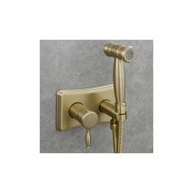 Toilette Bidet Spray, Bidet Pulvérisateur de Douche Kit en Laiton Kit Mitigeur Douchette à Main Mural Kit Douchette wc or