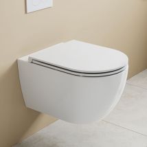 Horow Hänge Toilette Spülrandloses Wc Für Gäste-wc , Randlos Wandmonatige Wc Inkl. Mit Absenkautomatik Abnehmbar Toilettensitz