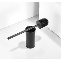 Tonchean - Toilettenbürstenhalter aus Edelstahl für die Badezimmerdekoration (schwarz)