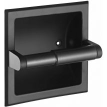 Petites Ecrevisses - Toilettenpapierhalter aus Edelstahl Unterputz Klopapierhalter Verdeckter Rollenhalter für Badezimmer Küche Schwarz