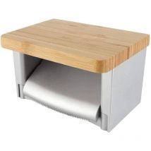 Aiperq - Toilettenpapierhalter mit Handtuchstange, Wandmontage, stanzfreier Rollenhalter, geeignet für Bad und Küche, ABS-Material