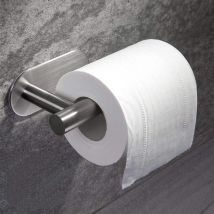 Toilettenpapierhalter ohne Bohren für Badezimmer und Waschküche, Edelstahl SUS304, gebürstetes Nickel, Silber