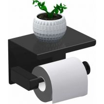 SNQ - Toilettenpapierhalter, Toilettenpapierrollenhalter ohne Bohren, Toilettenpapierspender mit Ablage, sus 304 Edelstahl, selbstklebend und