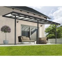 Chalet&jardin - Toit couv terrasse feria 3 x 5m - Gris - Canopia By Palram