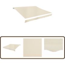 Toit d'auvent Toile Crème 6x3 m (Cadre non inclus) - Tissu D'auvent - Auvent - Parasol - Protection Solaire - Crème