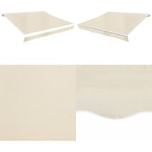 Toit d'auvent Toile Crème 6x3 m (Cadre non inclus) - Tissu D'auvent - Auvent - Parasol - Protection Solaire - Crème - Home & Living
