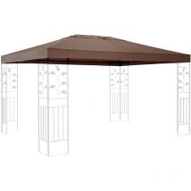 Quick-star - Toit de remplacement pour gazebo 3x4m gris-brun