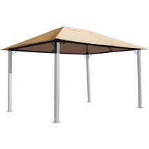 Quick-star - Toit de remplacement pour gazebo de jardin 3x4m Beige