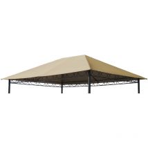 Toit de remplacement pour gazebo de jardin 3x4m Beige