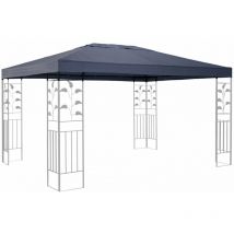 Quick-star - Toit de remplacement pour Gazebo Leaves 3x4m Gris