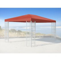 Quick-star - Toit de remplacement pour le gazebo de Rank 3x4m Orange-Rouge