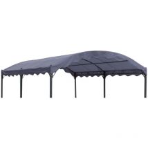 Quick-star - Toit de remplacement pour Pergola Arch 3x4m Couverture de Pergola Gris