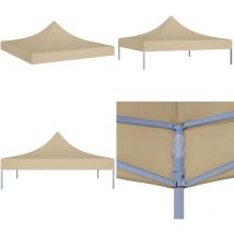 Toit de tente de réception 3x3 m Beige 270 g/m² - toit de tente de réception - toits de tente de réception - Home & Living