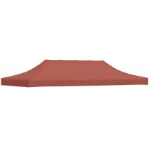 Toit de tente de réception 6x3 m Terre cuite 270 g/m²