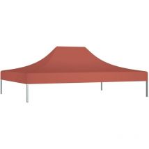 INLIFE Toit de tente de réception 4x3 m Terre cuite 270 g/m²