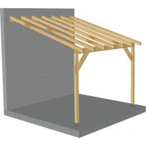 Jardinatoire - Toit de terrasse 3x3 - Tuilable pente 30% - Bois massif - Robuste Sans la visserie et sans les pieds de poteaux